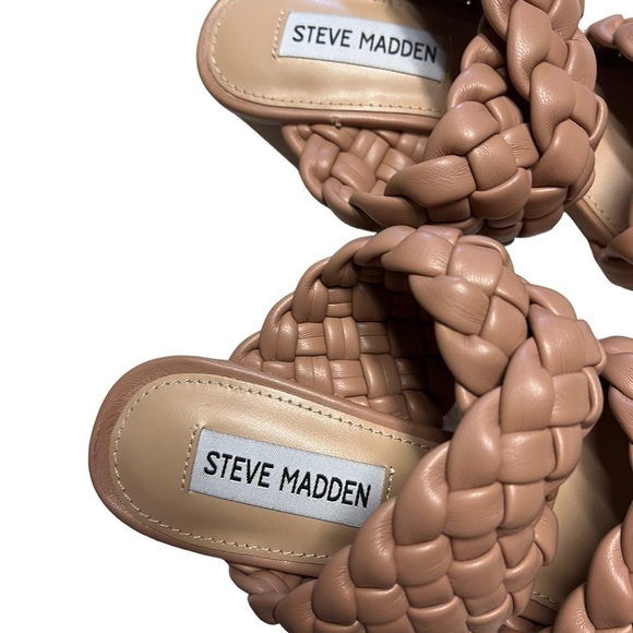 Steve Madden Tan Braided Twist Open Toe Sandals 7 - Picture 6 of 11